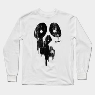 Skull Black paint Long Sleeve T-Shirt